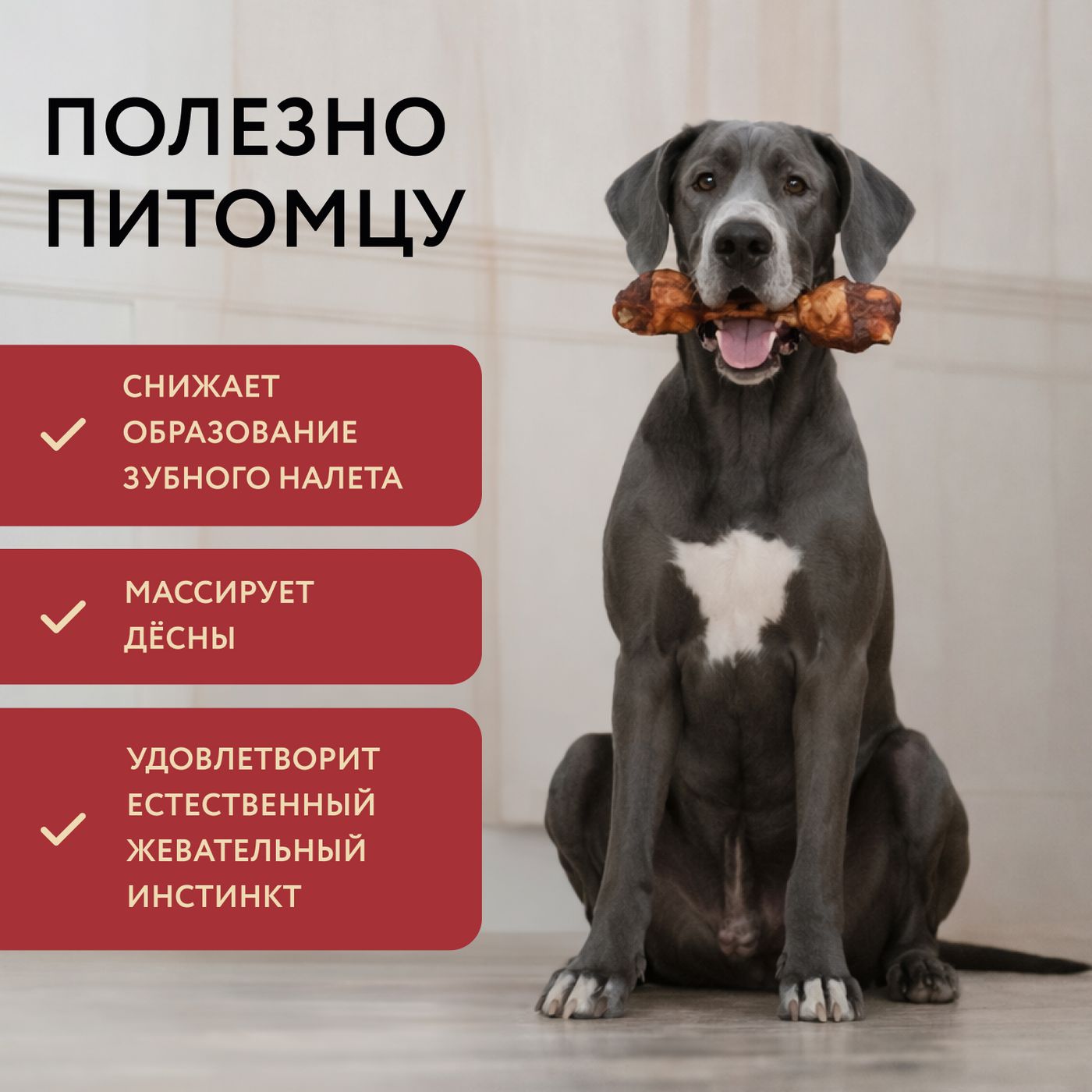 Лакомство Мнямс Деликатес Пармская косточка для собак размер XXL 120 г — фото 6