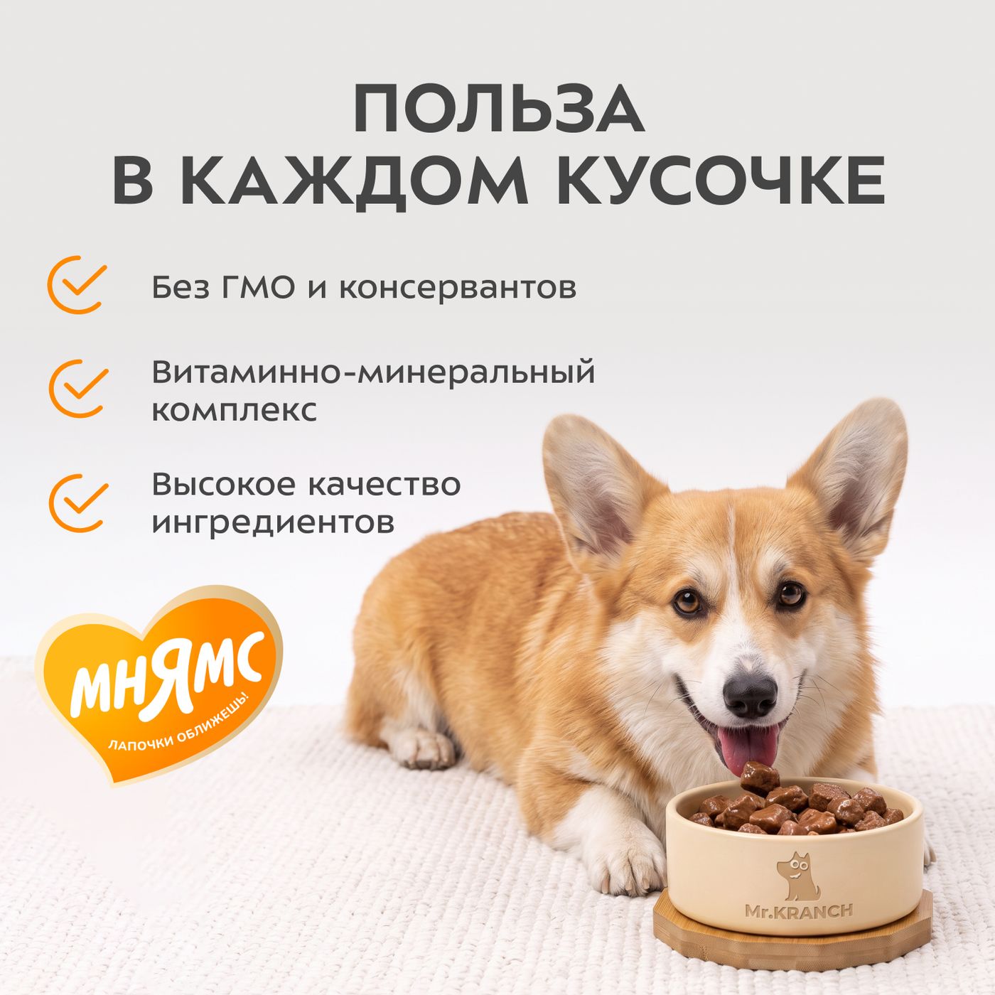 Влажный корм Мнямс На каждый день Кусочки в соусе с говядиной и печенью для собак всех пород «ЗДОРОВЫЕ СУСТАВЫ», 400 г — фото 7