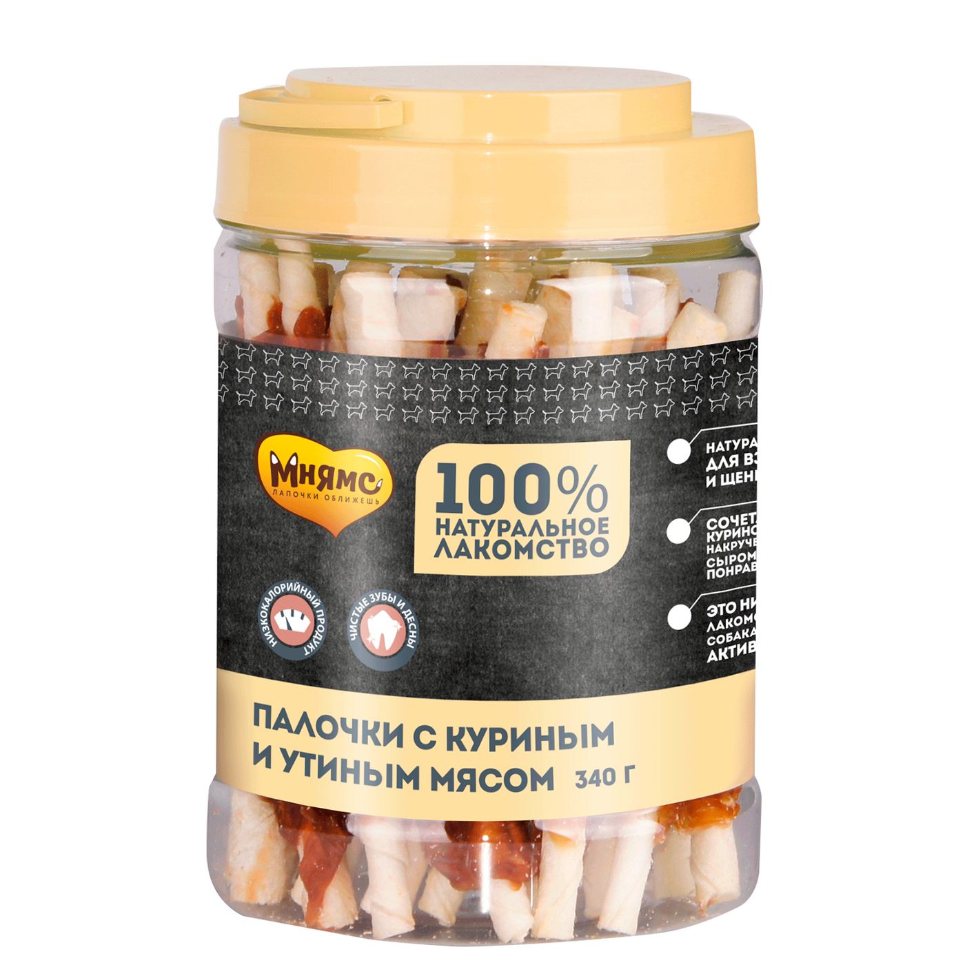 Лакомство Мнямс На каждый день для собак Палочки с куриным и утиным мясом 340 г — фото 6