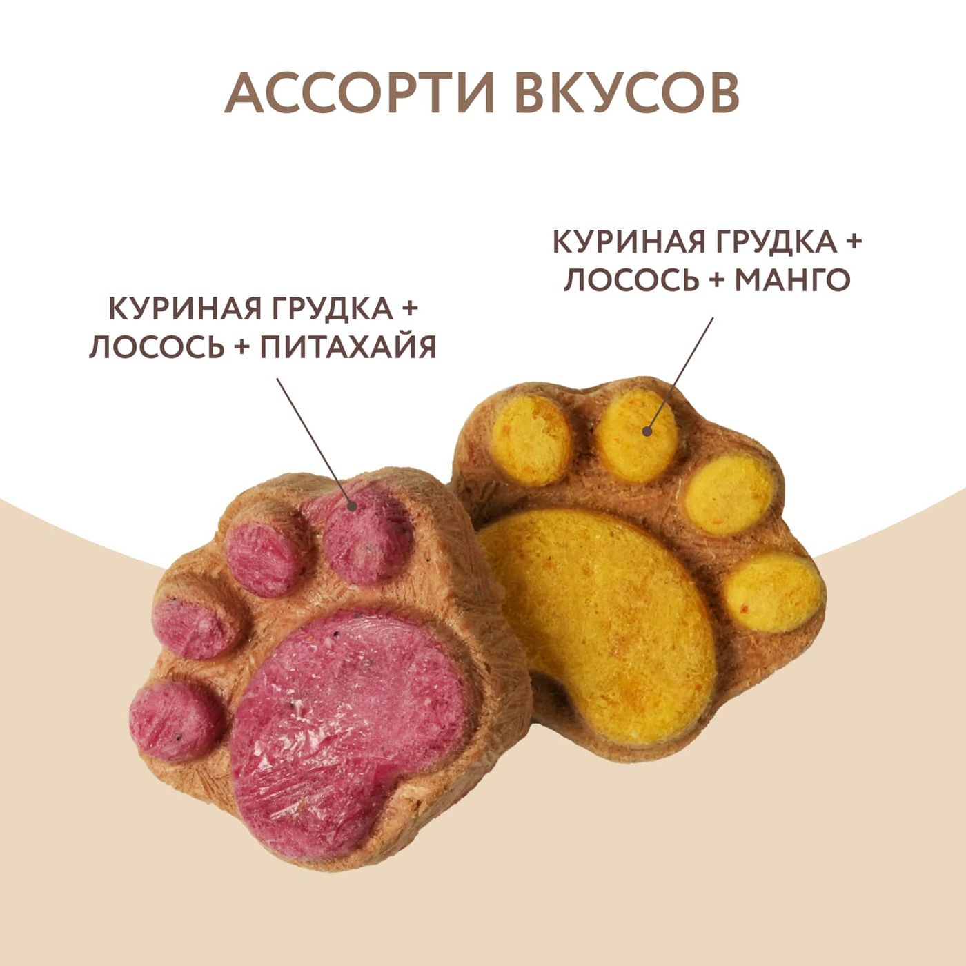 Лакомство Мнямс На каждый день для собак и щенков с 4 месяцев "Фросты" с лососем. Размер М (24шт). — фото 3