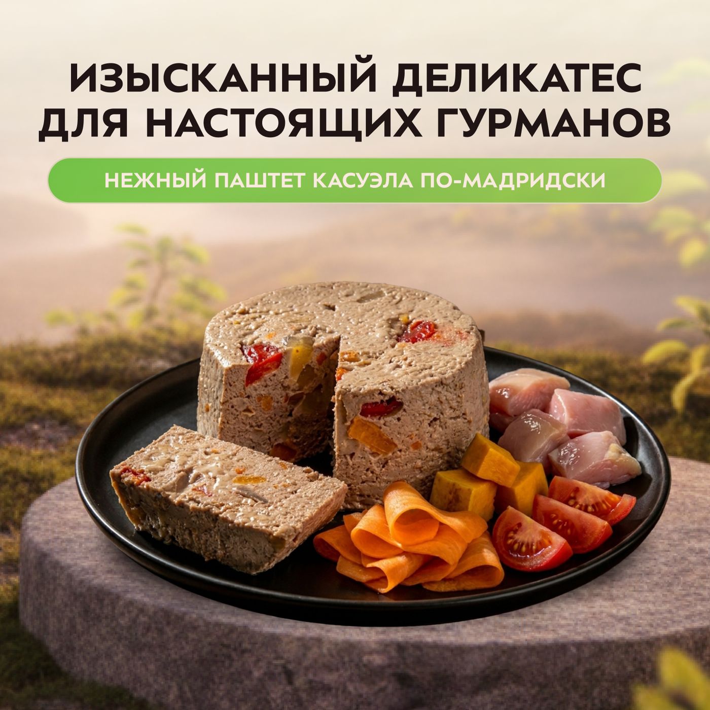 Влажный корм Мнямс Деликатес Паштет из кролика с овощами для собак всех пород "Касуэла по-мадридски" 200 г — фото 4