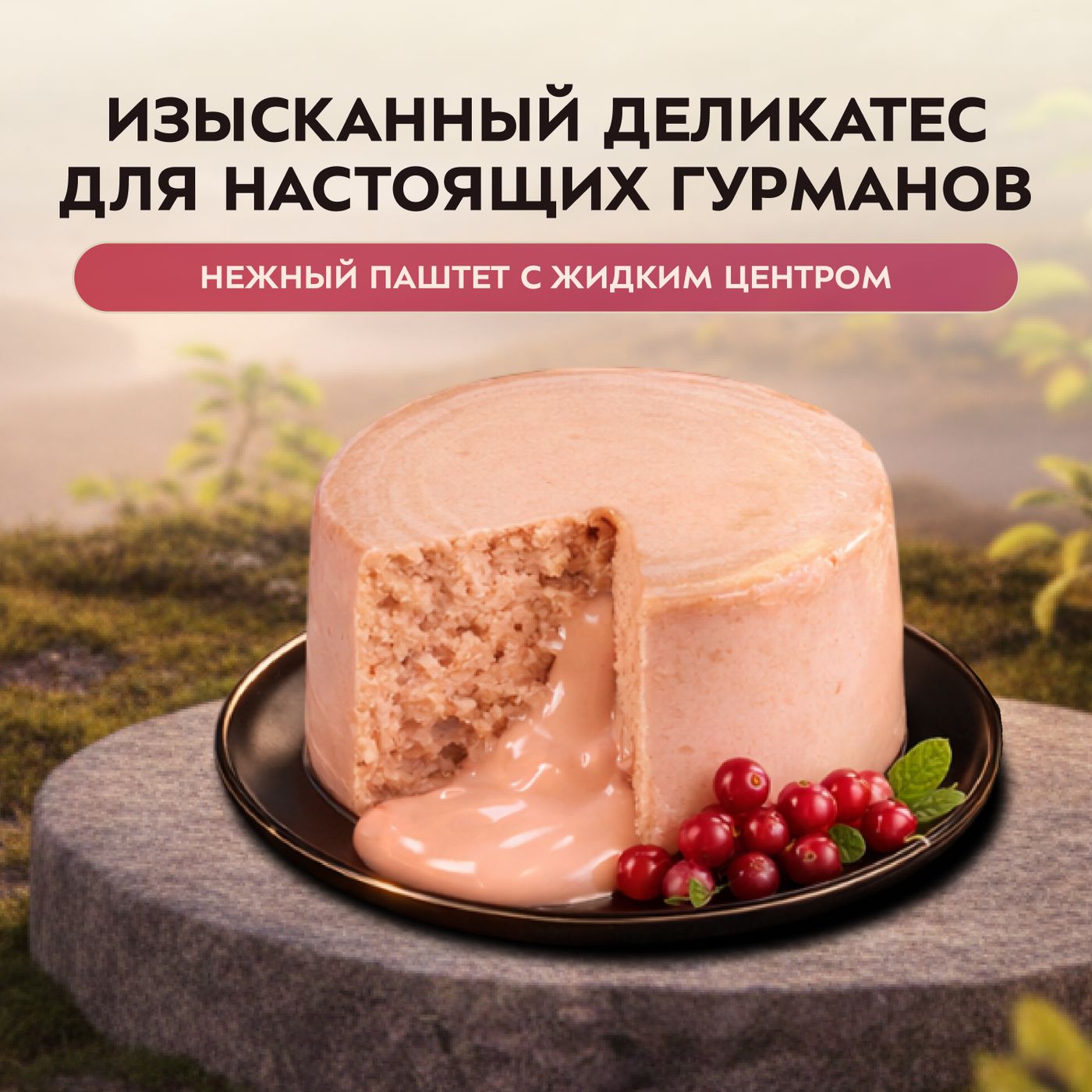 Влажный корм Мнямс Деликатес "Фондан" из мяса курицы с клюквой для стерилизованных кошек 80 г — фото 7