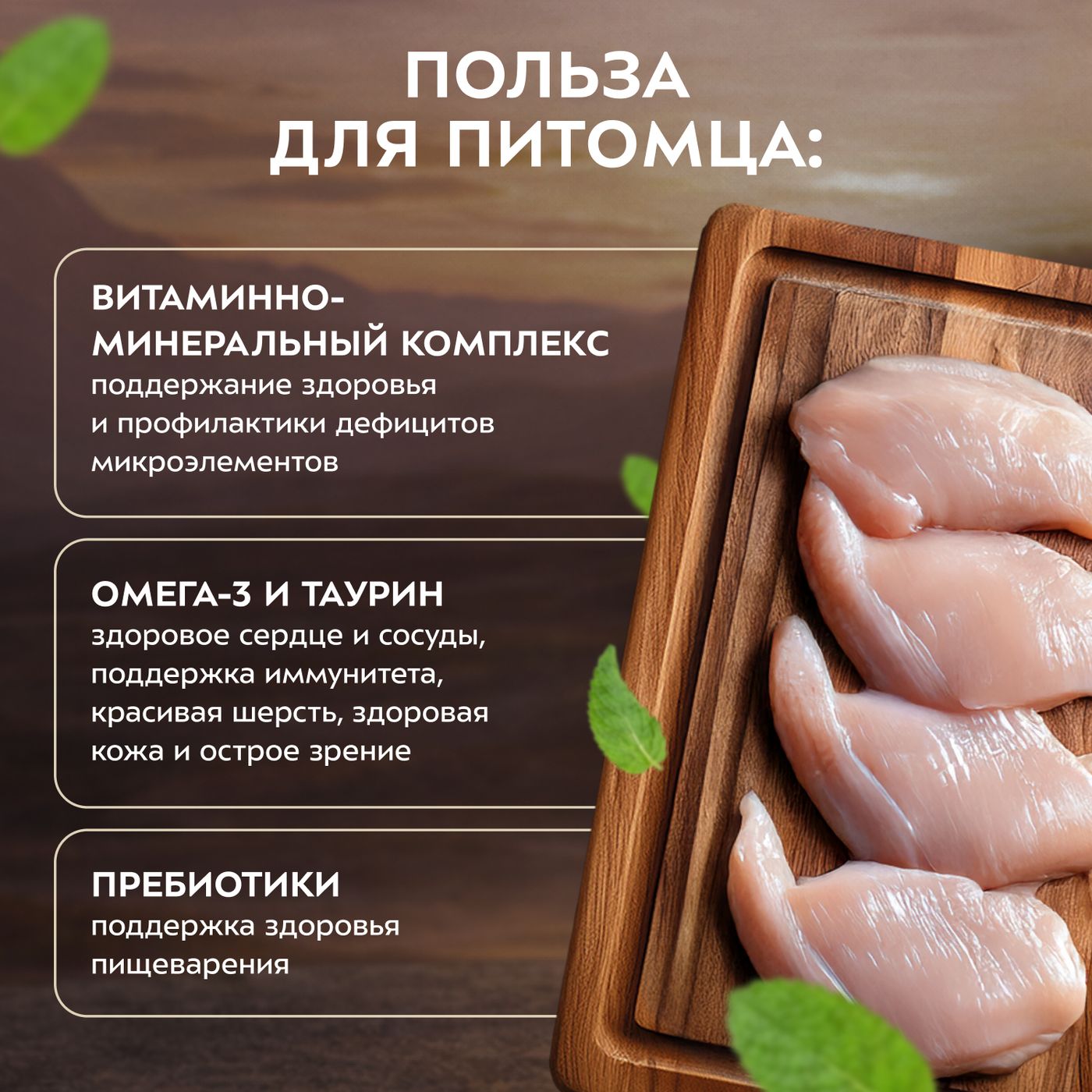 Влажный корм Мнямс Деликатес "Фондан" из мяса курицы с кошачьей мятой для кошек 80 г — фото 9