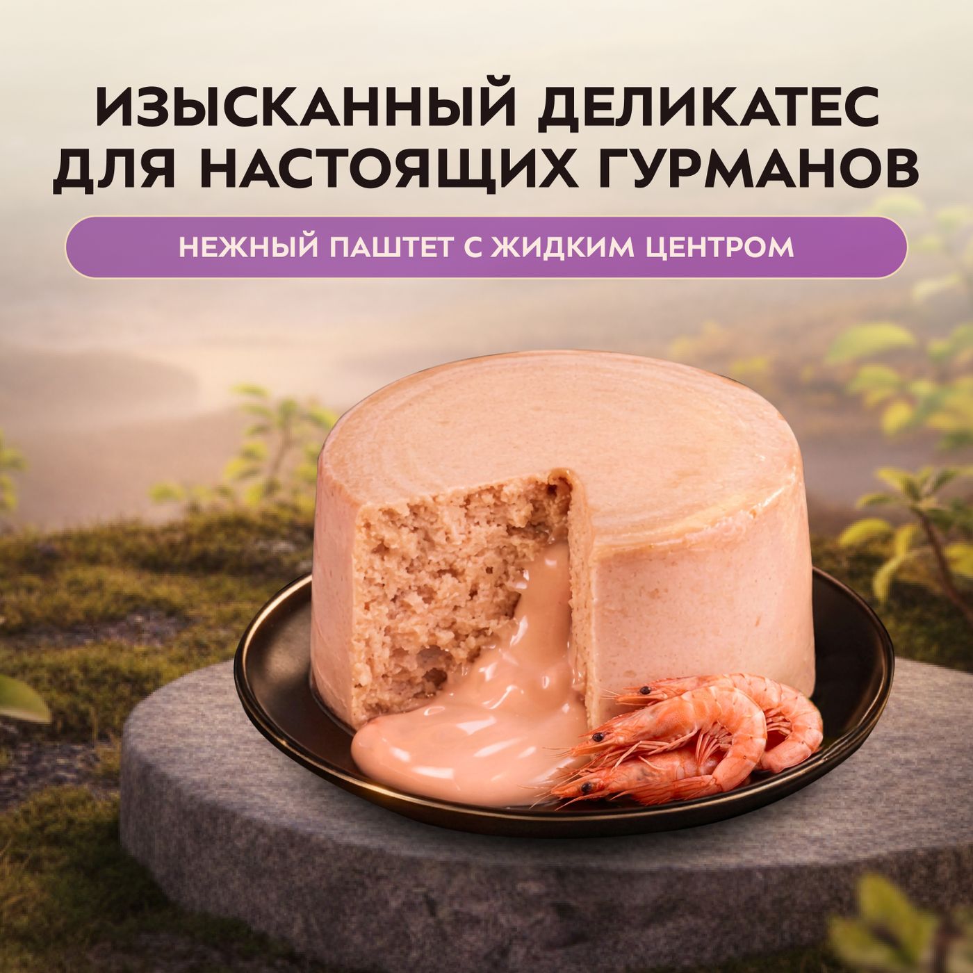 Влажный корм Мнямс Деликатес "Фондан" из мяса курицы с маслом криля для кошек 80 г — фото 7