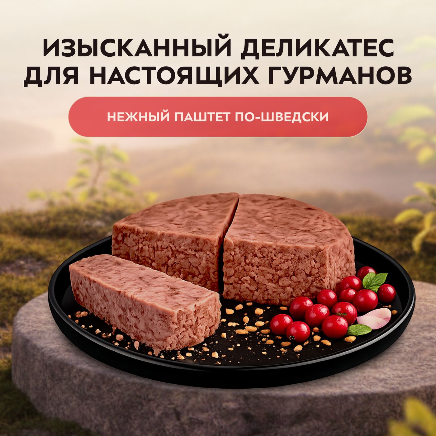 Влажный корм Мнямс Деликатес Говядина с клюквой для стерилизованных кошек "Паштет по-шведски" 100 г — фото 4