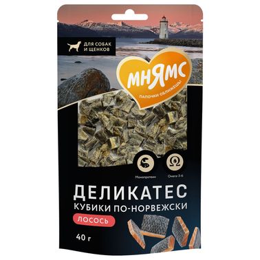 Лакомство Мнямс Деликатес "Кубики по-норвежски" для собак 40 г