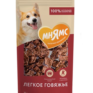 Лакомство Мнямс На каждый день для собак Легкое говяжье 70 г