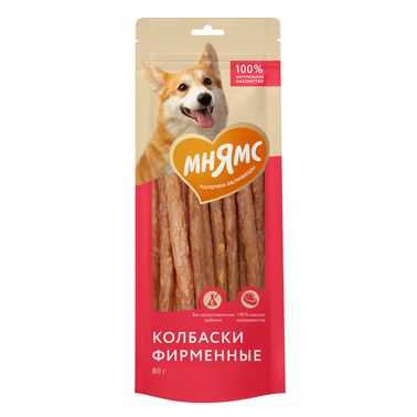 Лакомство Мнямс На каждый день для собак Колбаски фирменные 80 г
