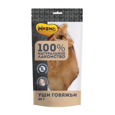 Лакомство Мнямс На каждый день для собак Уши говяжьи 85 г