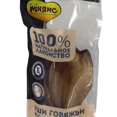 Лакомство Мнямс На каждый день для собак Уши говяжьи 85 г