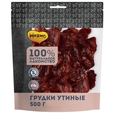 Лакомство Мнямс На каждый день для собак Грудки утиные 500 г